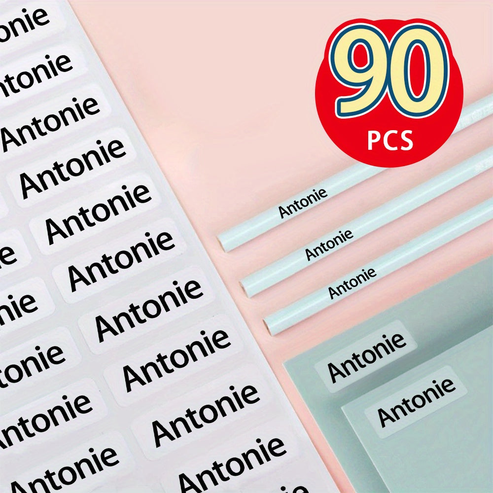45 900  minimalist transparent name stickers