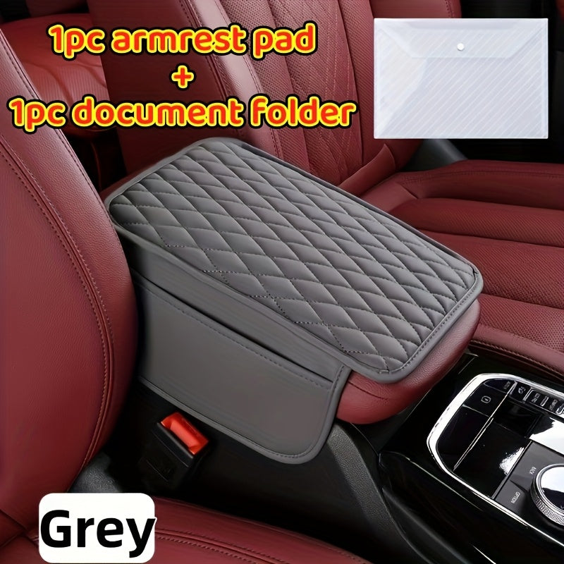 car armrest box mat pu leather storage pad multiple colors
