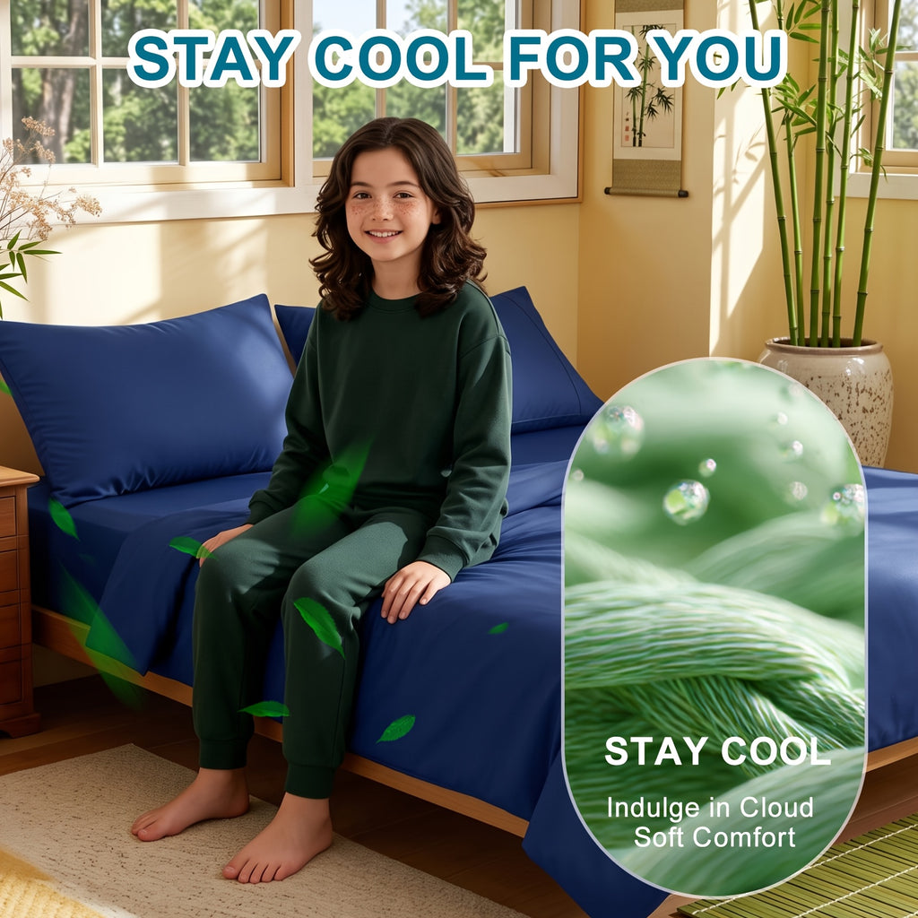 3 4pcs cooling bamboo bed sheet set 3000 tc extra deep
