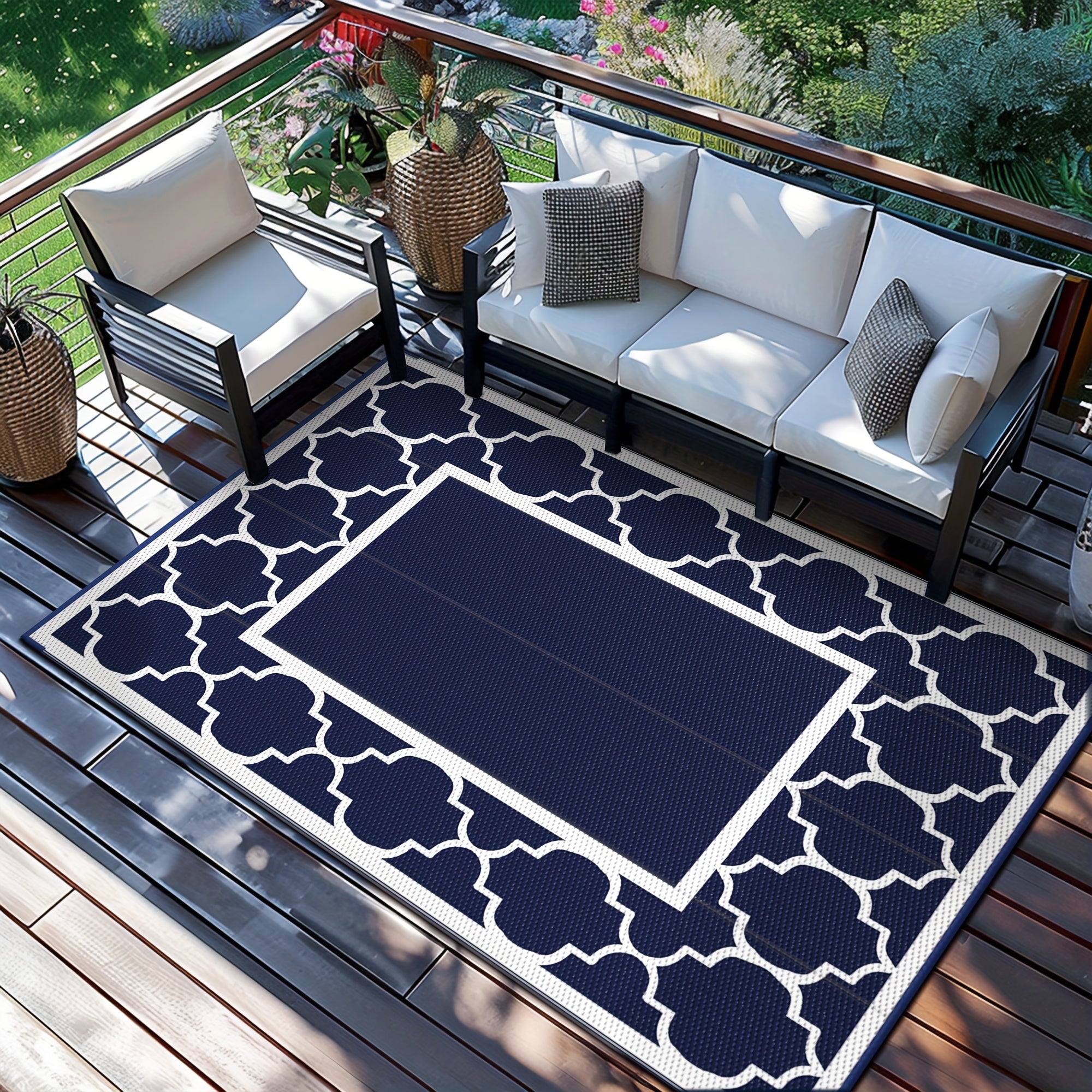 outdoor mat reversible plastic straw camping mat patio deck
