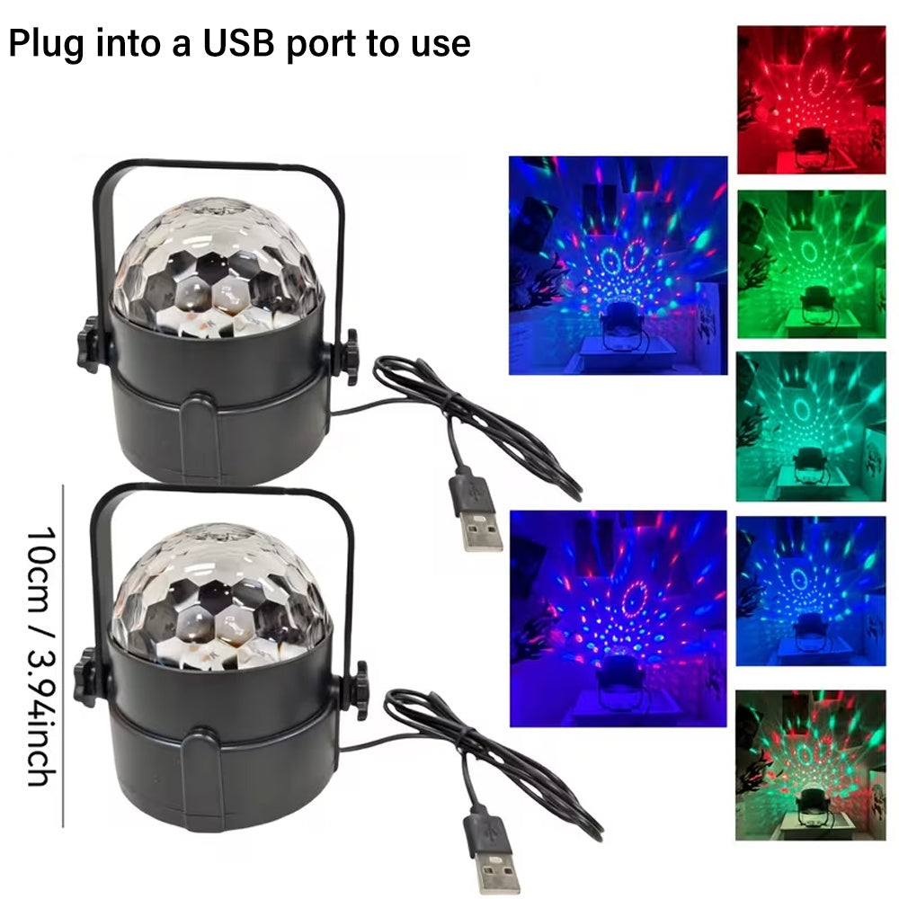 4pcs usb powered rgb disco ball lights mini led stage party