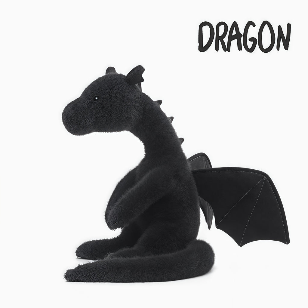85cm 33 46 inches giant plush filling black dragon plush