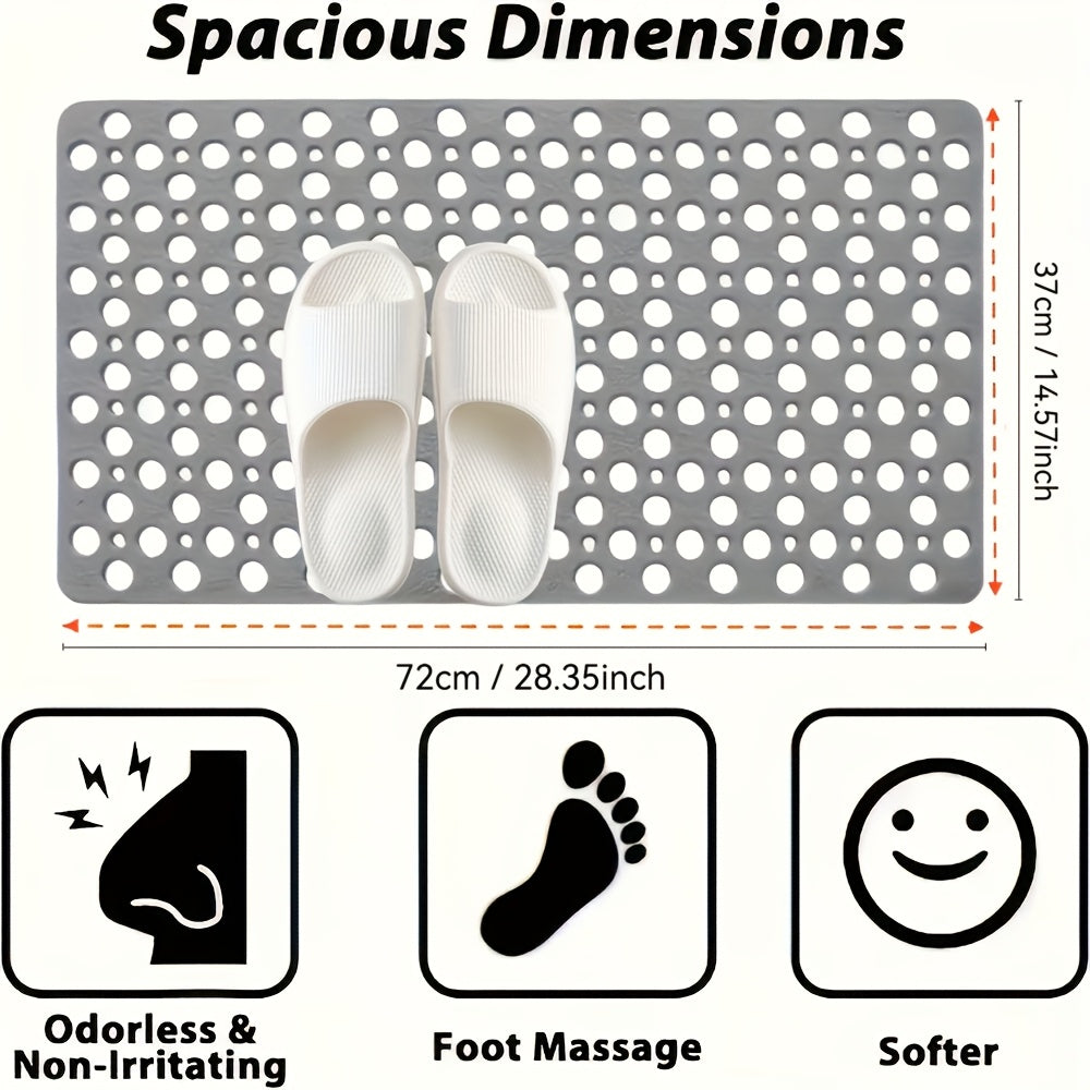 1pc bathroom quick dry anti slip pad shower mat circular