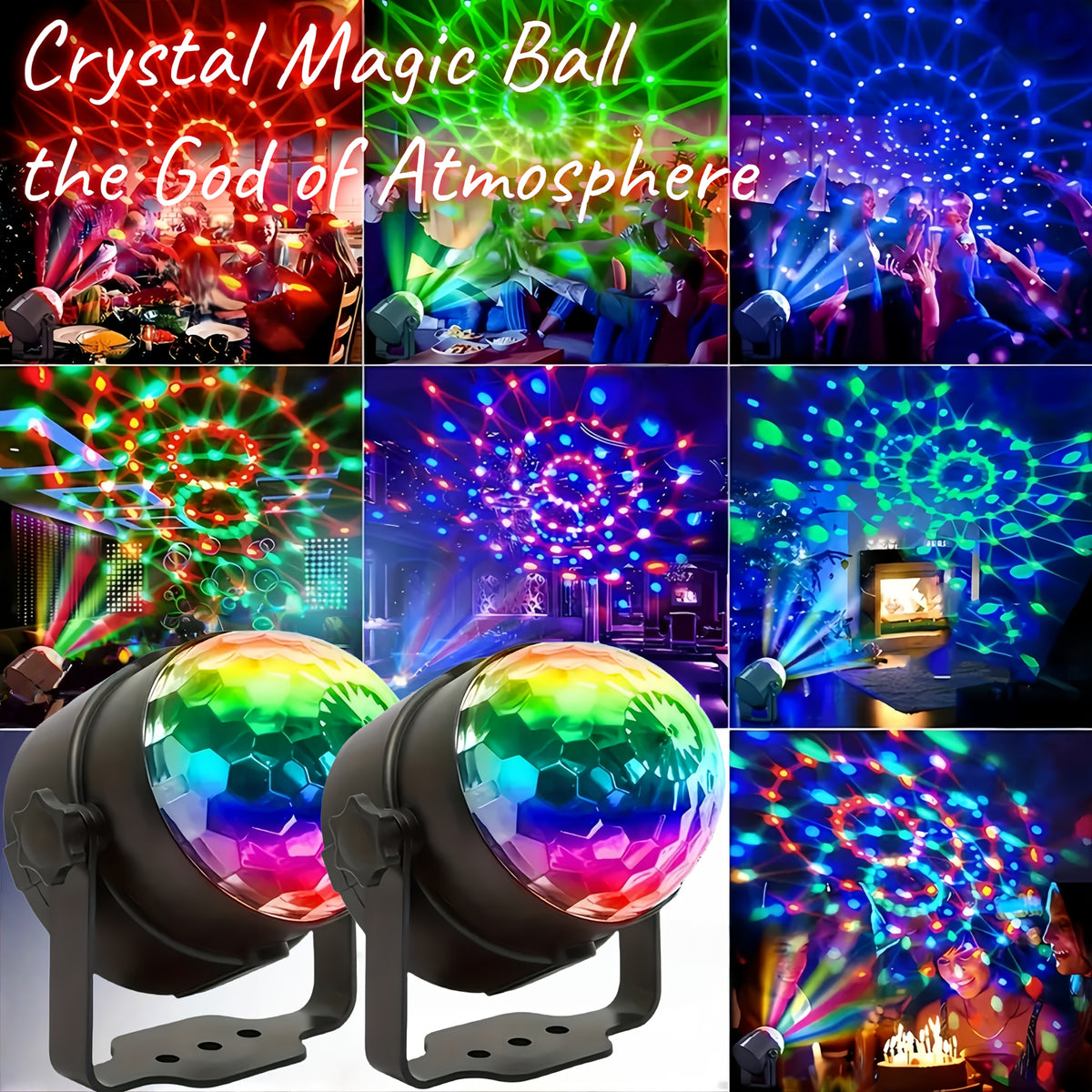 2pcs disco ball projector smart light stand ceiling mounted