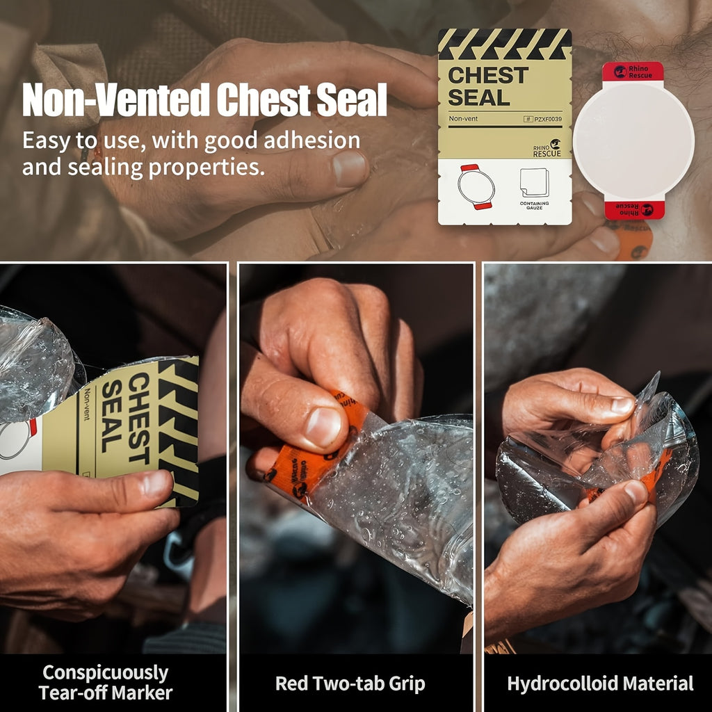 rescue emergency trauma dressing non vented chest seal
