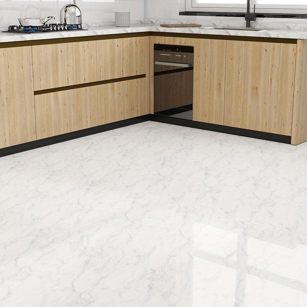 20 40 pack glossy marble floor stickers wall tiles self