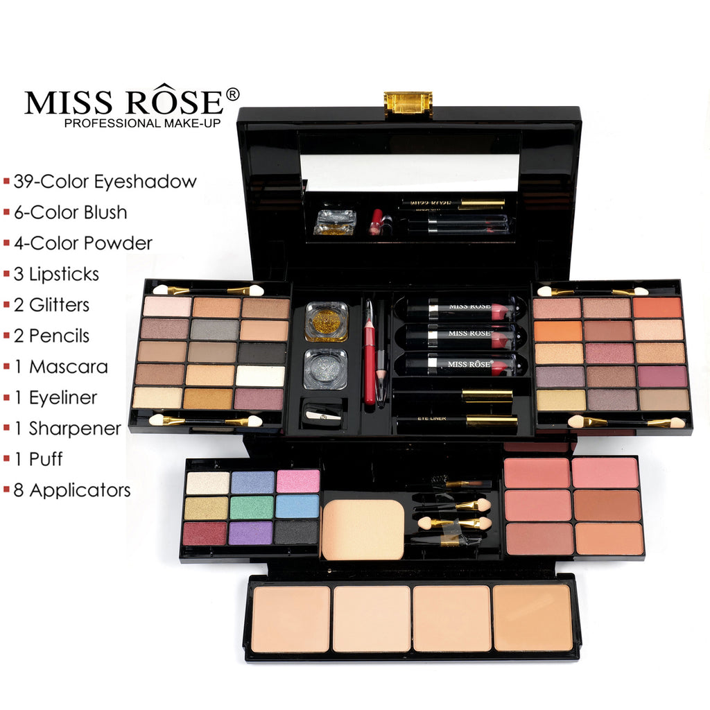 professional makeup kit women full kit mirror 58 colors in