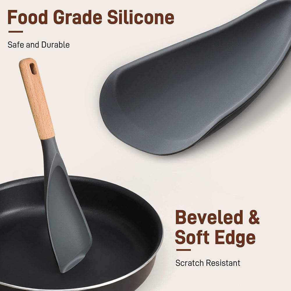 3 pack multifunction silicone cooking spoon spatula nonstick