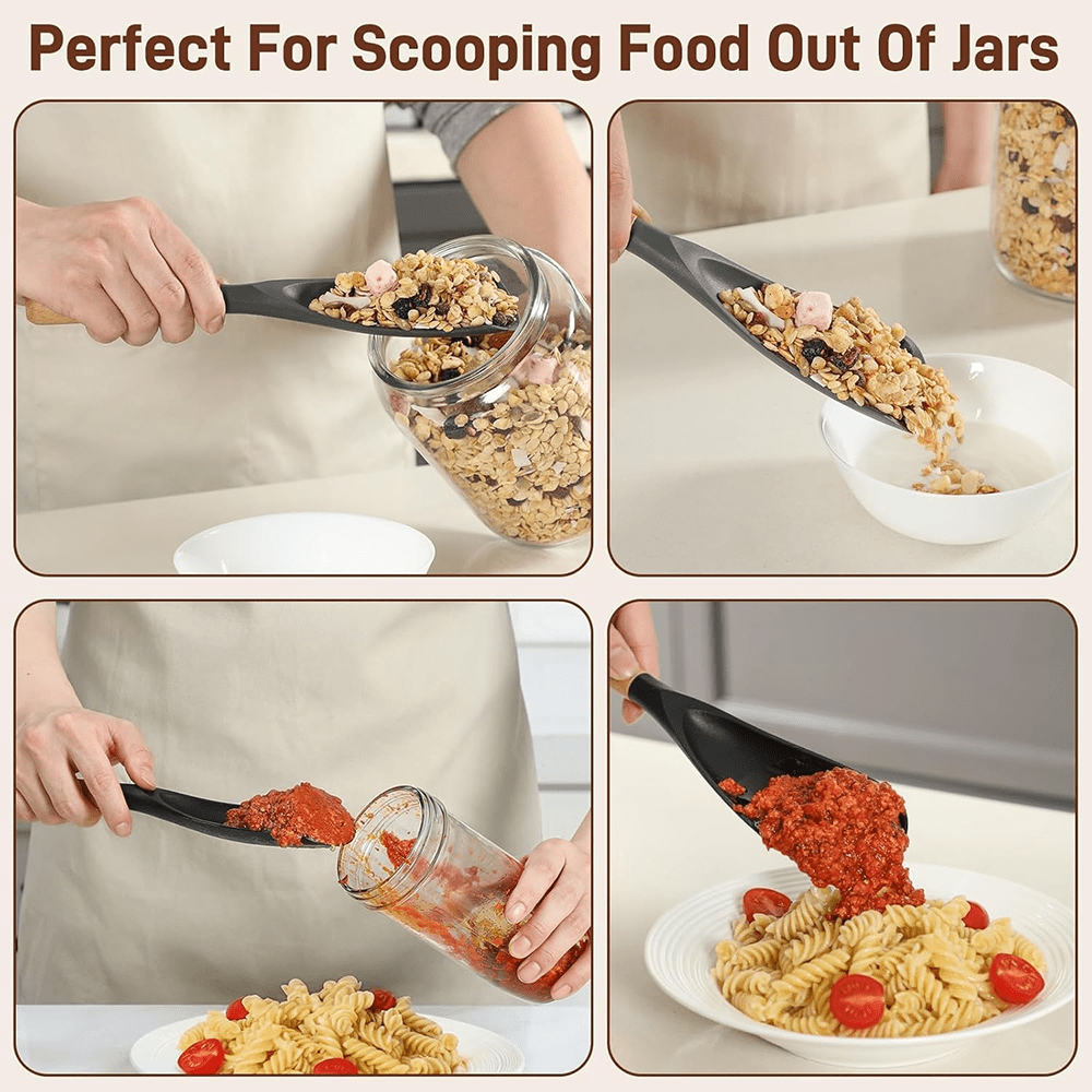 3 pack multifunction silicone cooking spoon spatula nonstick