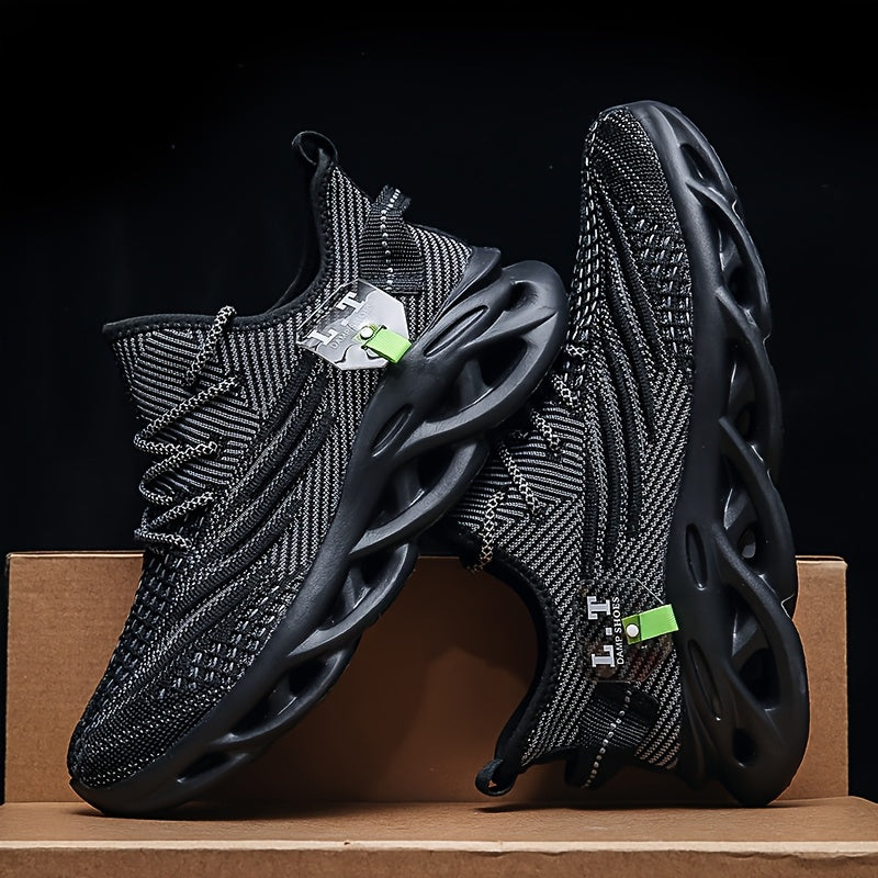 hdoxse mens outdoor knitted breathable running shoes shock