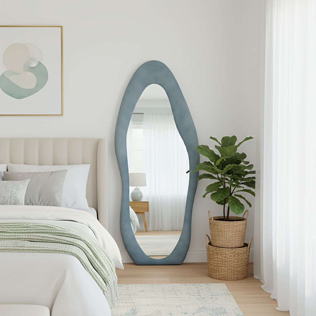 irregular   full length mirror safe rounded