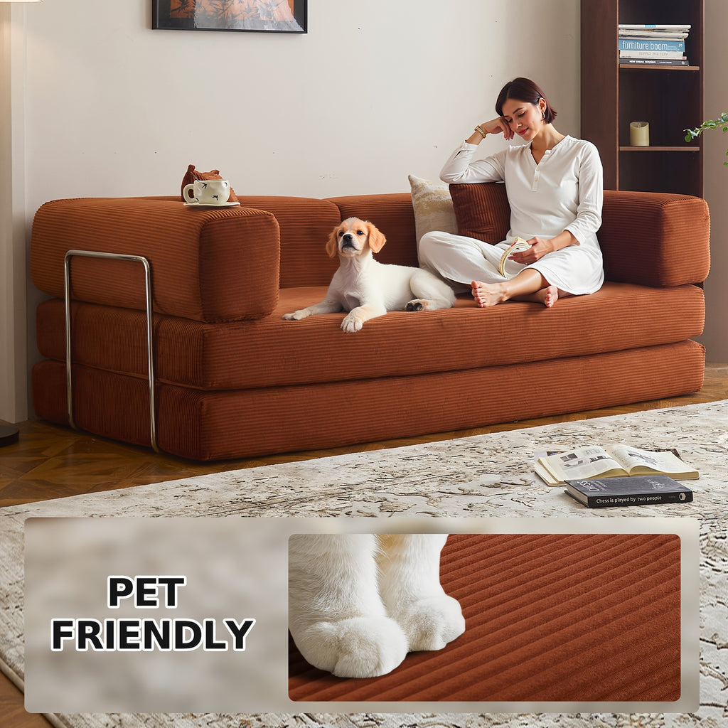 bed foam mattress corduroy upholstery