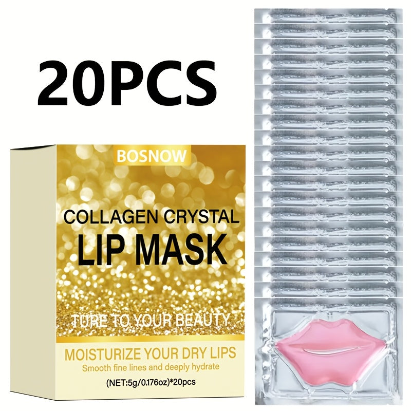 20pcs collagen lip mask moisturizes dry lips   fine