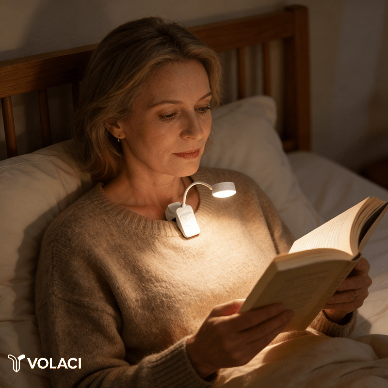 volaci portable led reading light clip book light adjustable