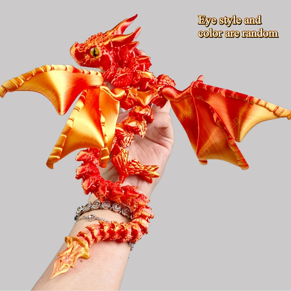 laser holographic 3d printed flying dragon articulated