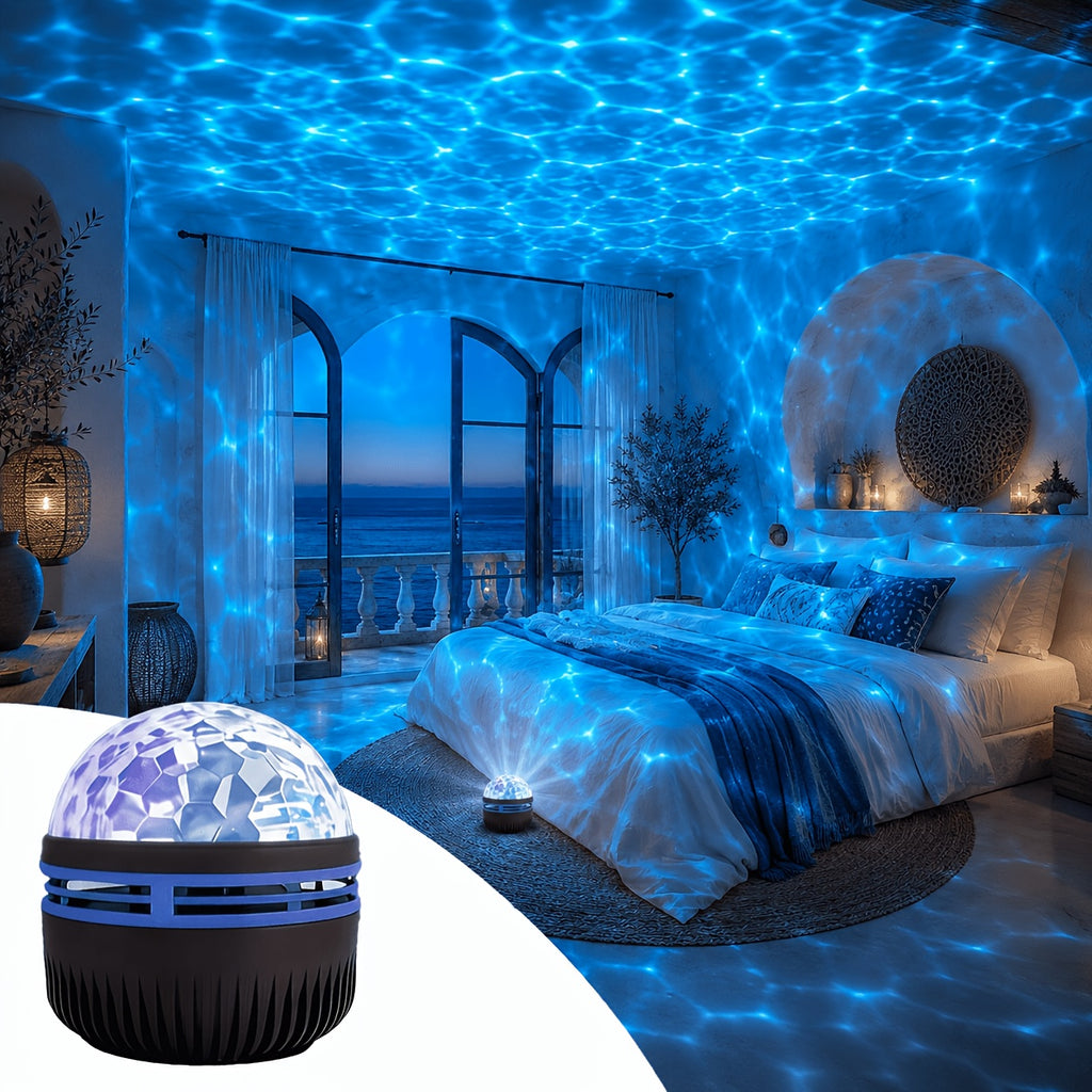 16 color adjustable starry sky projection wave night light