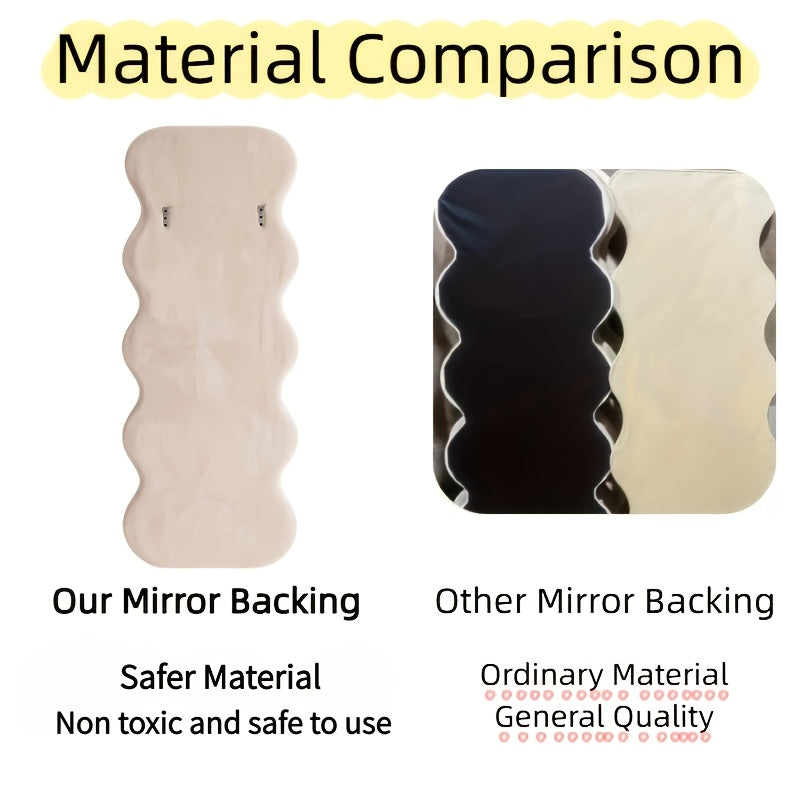 standing mirror suitable nursery   shatterproof