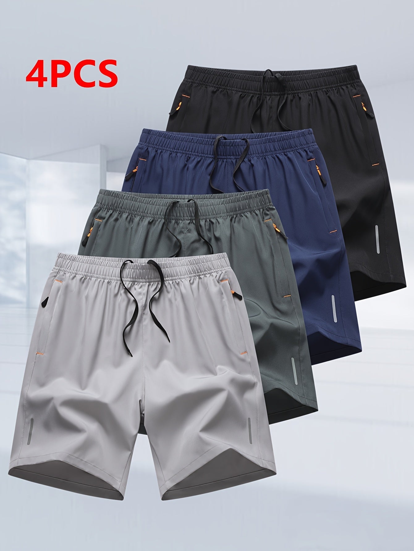 4pcs mens summer athletic shorts quick dry lightweight