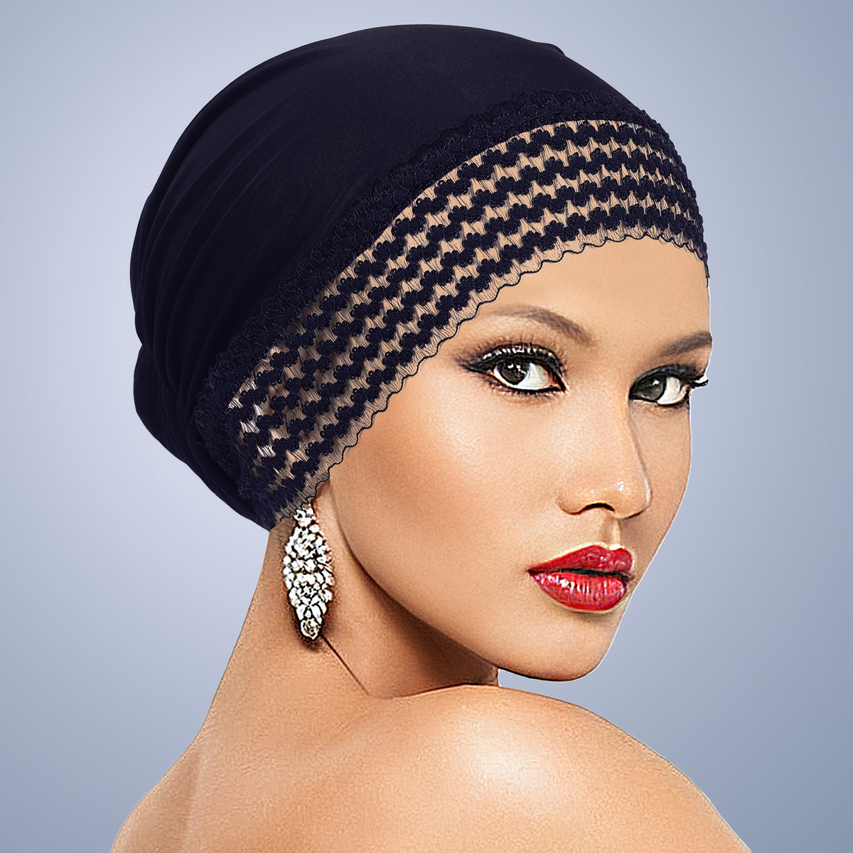 womens solid color turban   fashionable versatile base