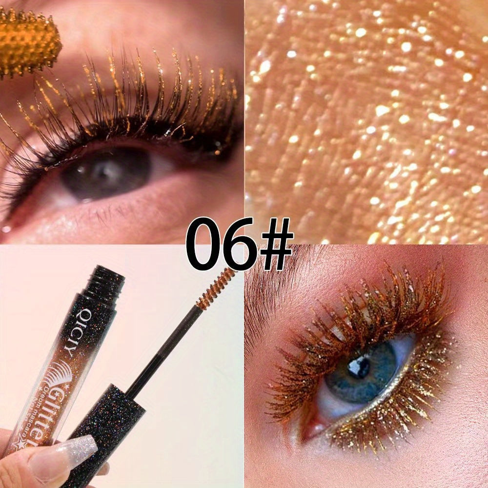 long lasting sparkling mascara metal spiral brush volume