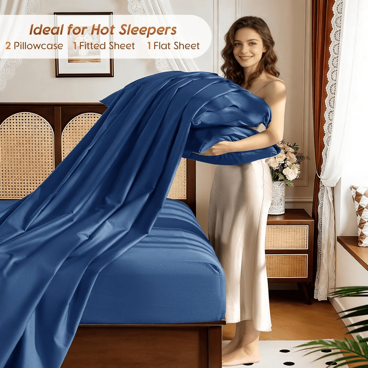 4pcs bamboo fiber sheet set 2200