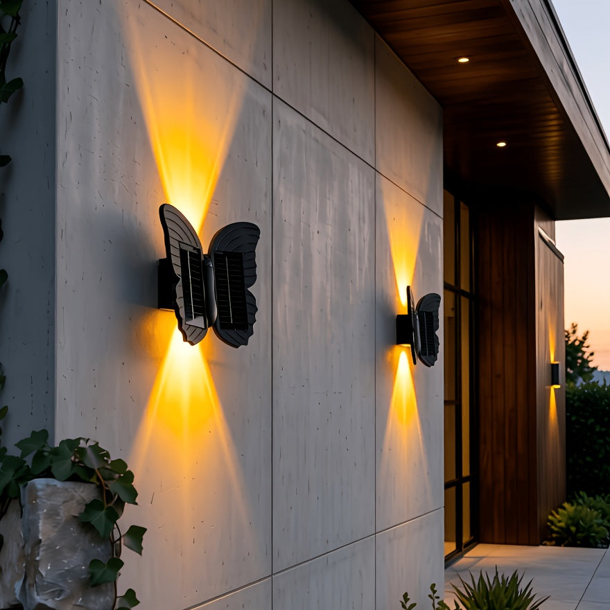 shaped outdoor solar wall light waterproof