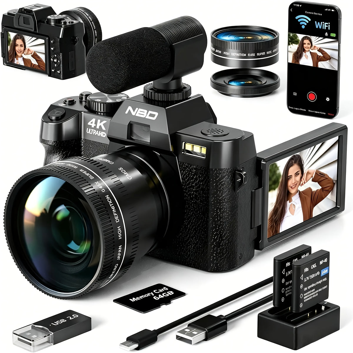 digital cameras photography 4k 48mp   vlogging