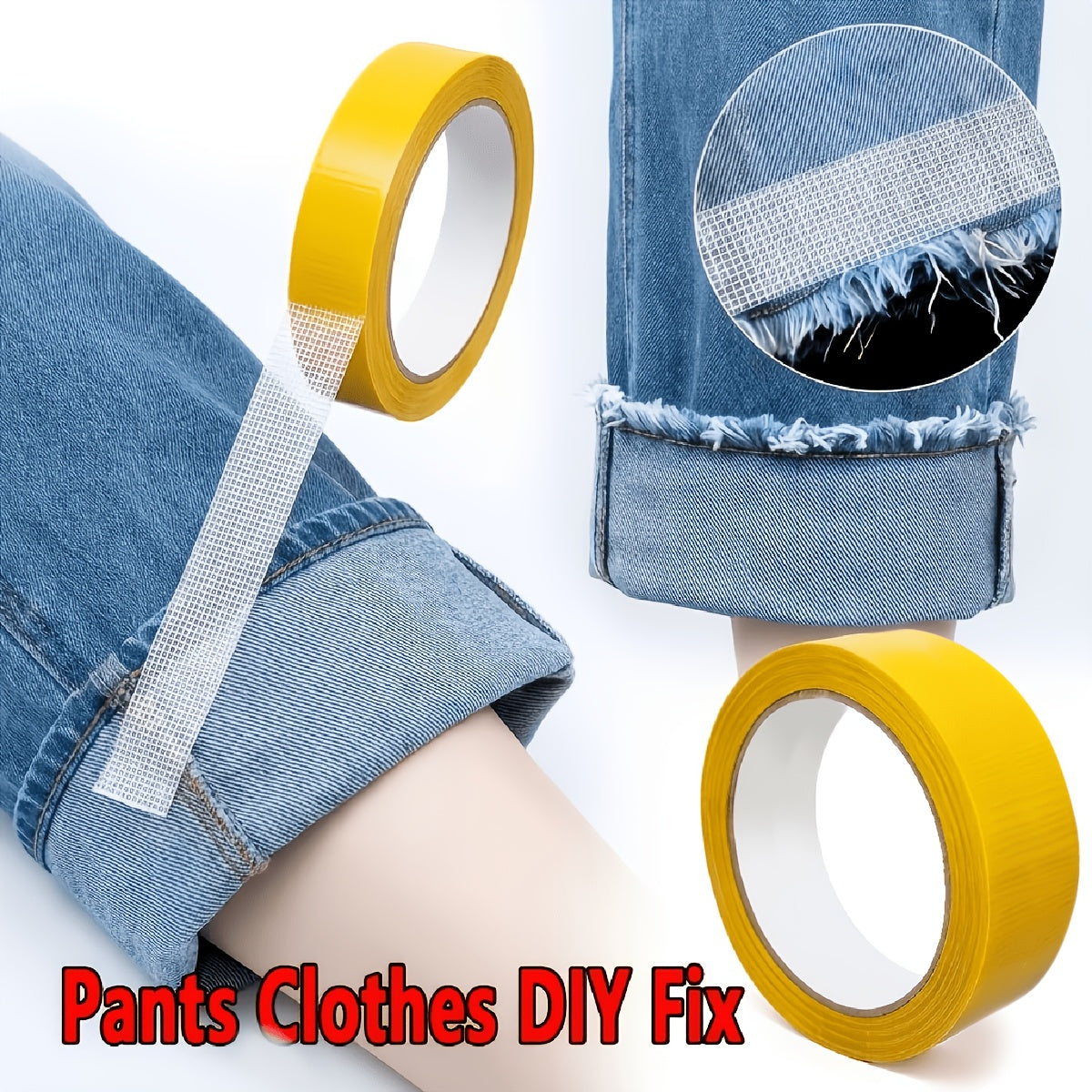2 rolls 550cm no sew fabric tape   clothing tape