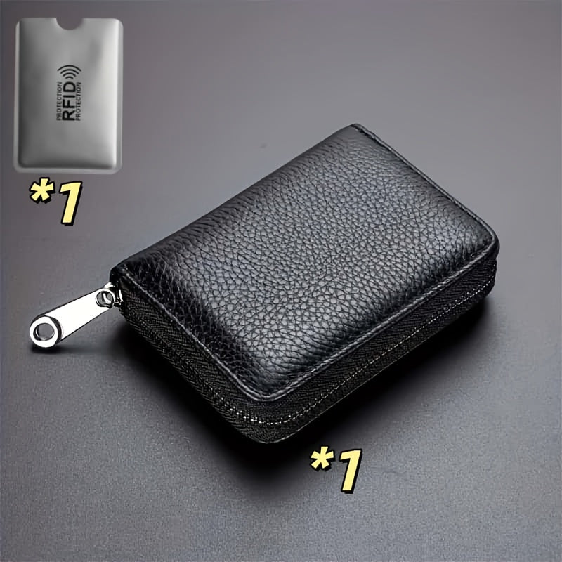2pcs set 1 card holder 1 rfid blocking card sleeve suitable