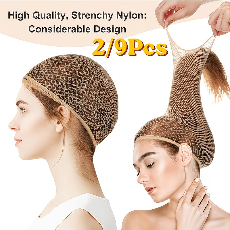 2 9 wig caps beige mesh wig cap closed wig net unisex