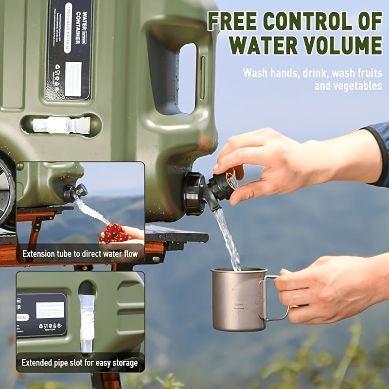 28l water storage container wheels pull rods portable water