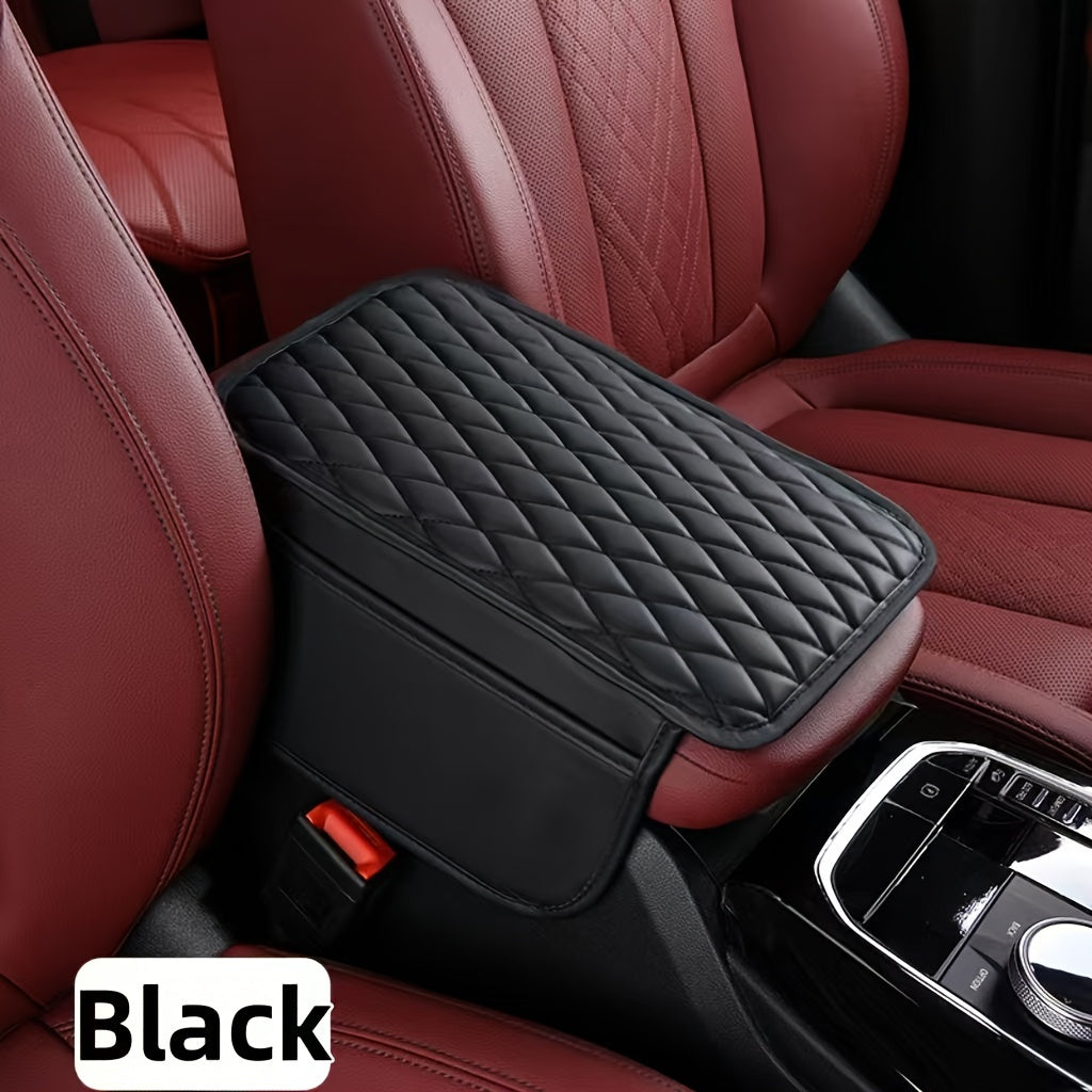 car armrest box mat pu leather storage pad multiple colors