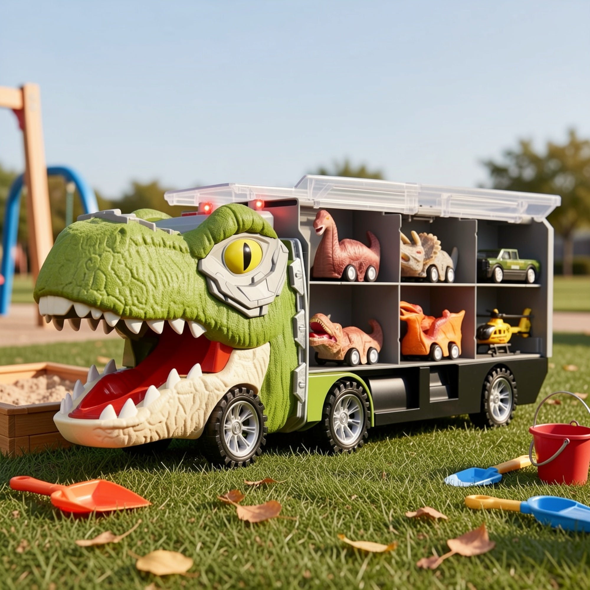 13 packs   dinosaur truck toys kids transport