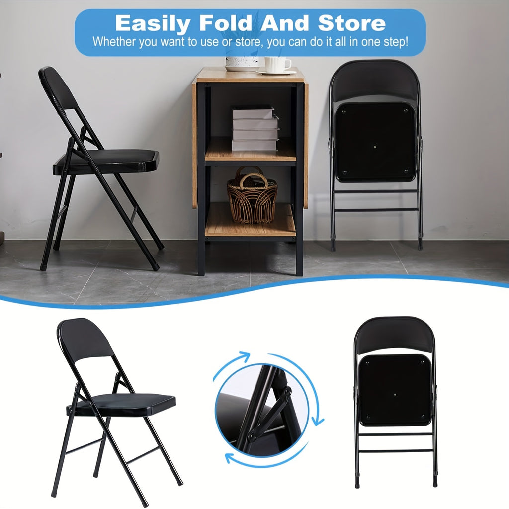 12 pack black folding chair set padded folding chairs steel