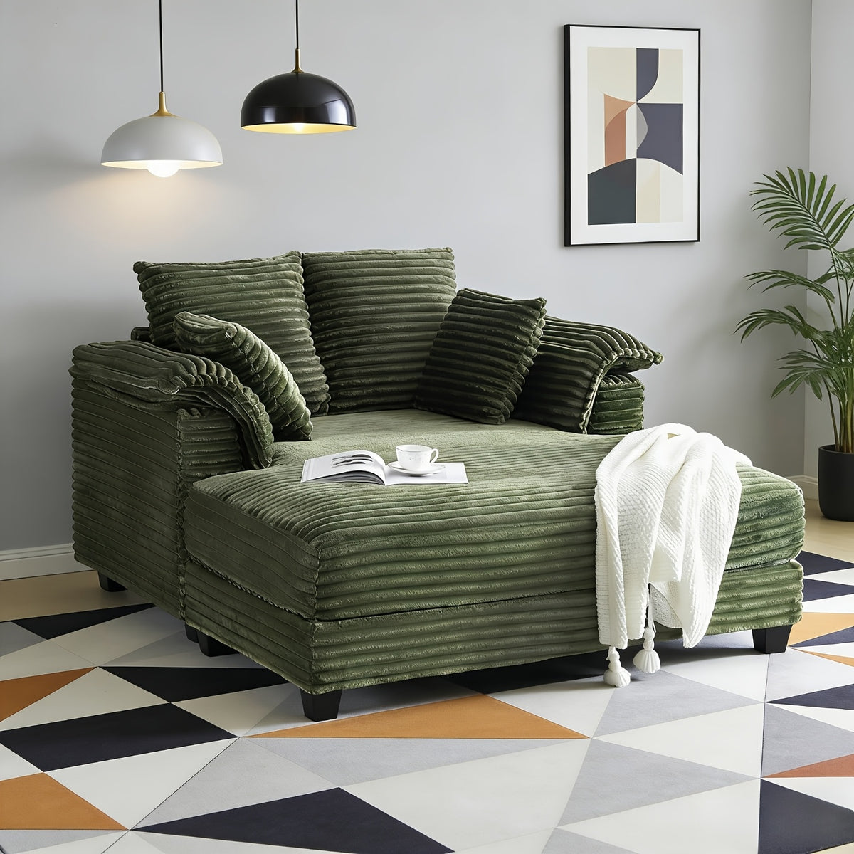 56 oversized corduroy sofa bed recliner sleeper