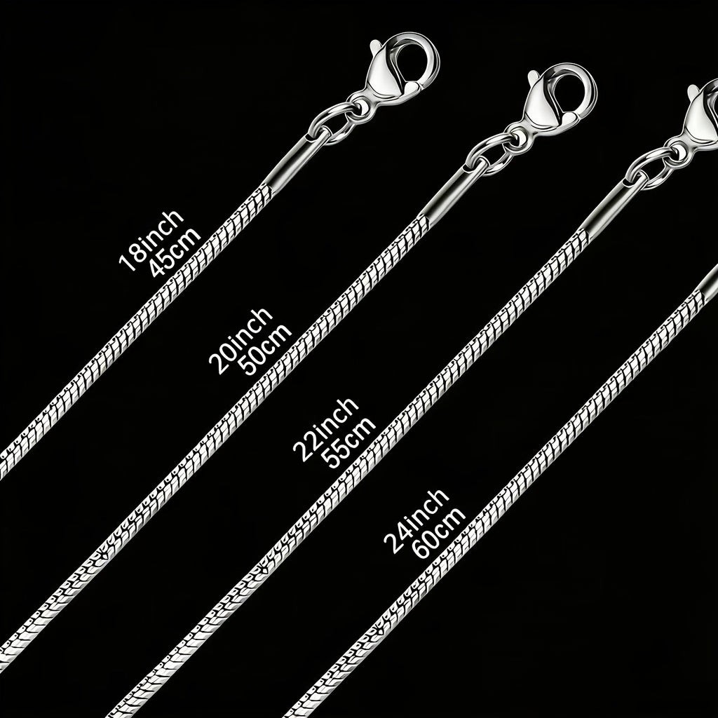 1pc 316l stainless steel thin   chain necklace 2mm