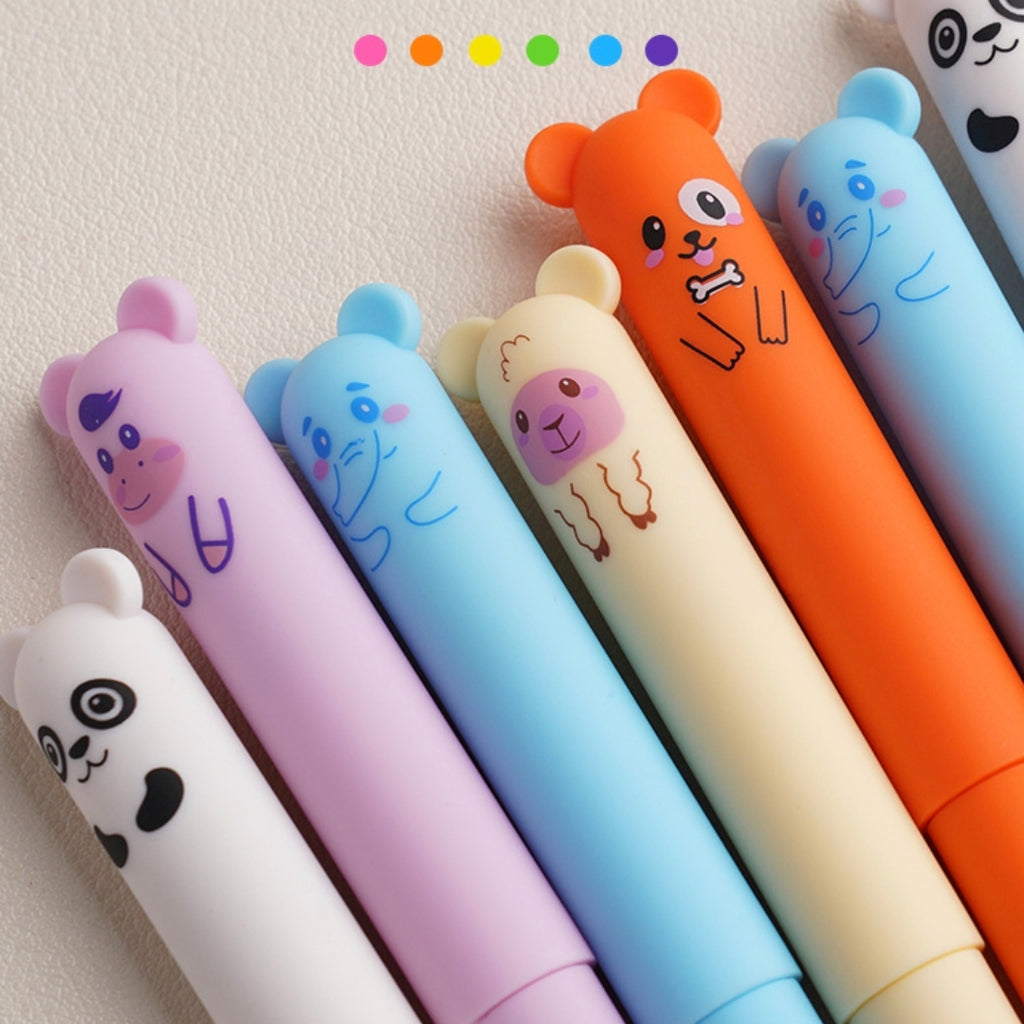 random 12pcs animal shaped erasable gel pen set 0 5mm fine