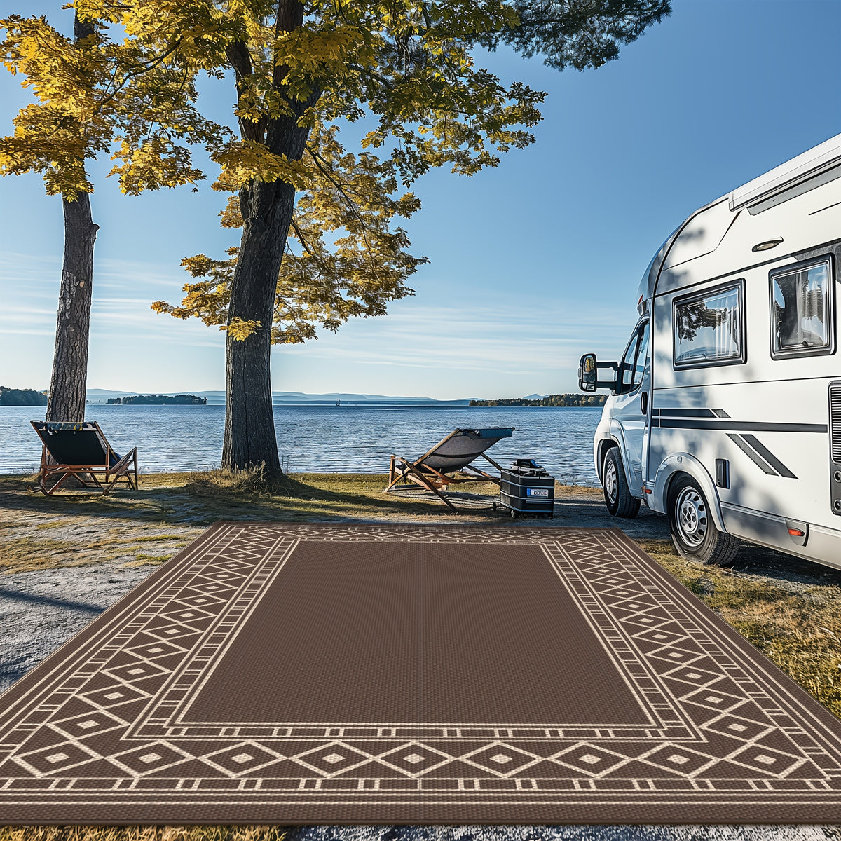 outdoor mat reversible plastic straw camping mat patio deck