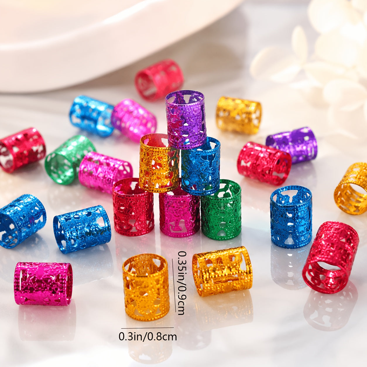 50 colorful hair accessories summer braiding ornaments