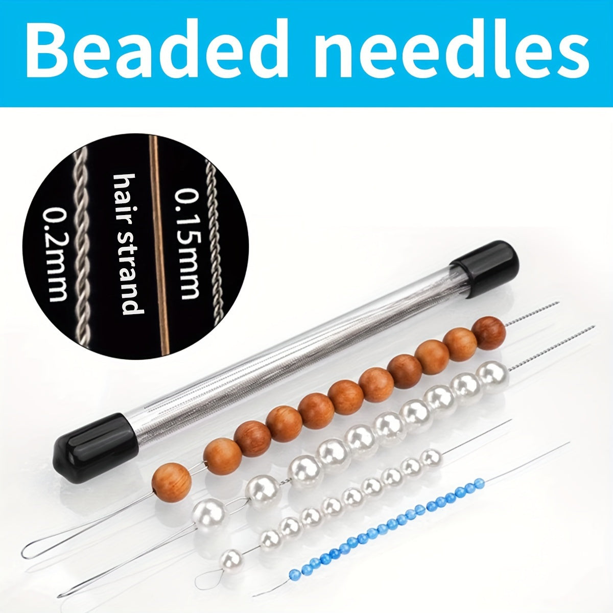 7pcs bead threading needle kit ideal jewelry creation