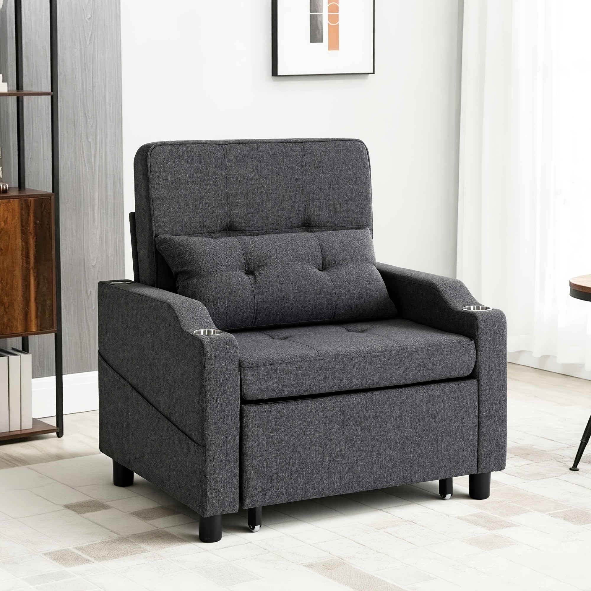 3 in 1 folding sofa bed convertible sleeper chair bed space