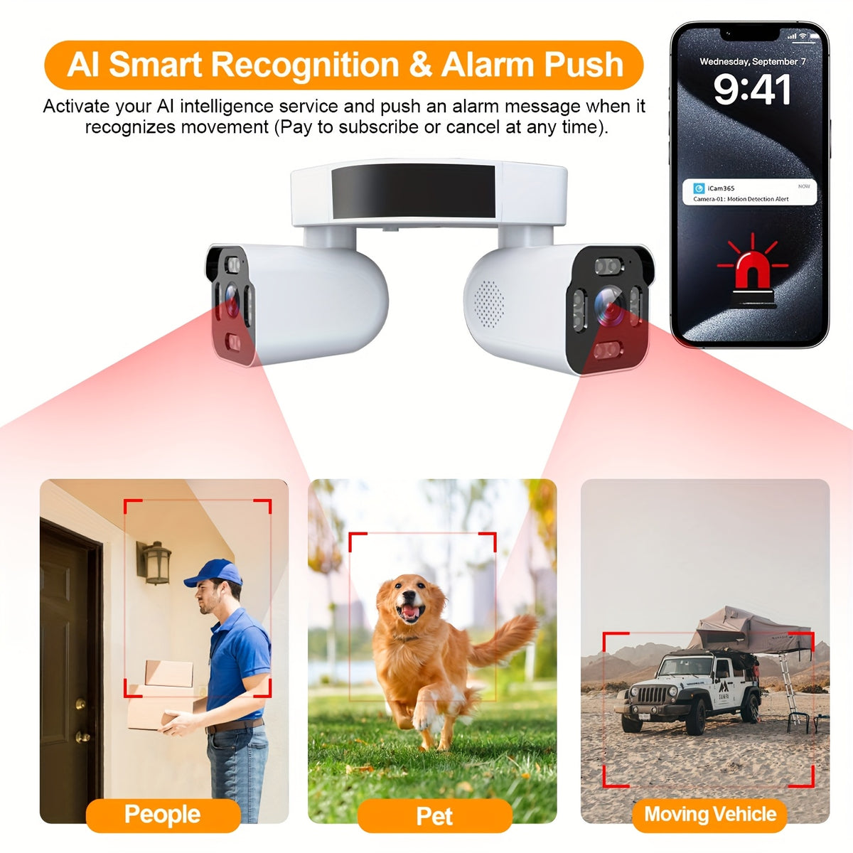 phansatim 8mp smart wireless wifi security camera indoor