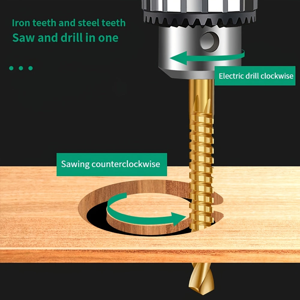 8pcs coated high   sawtooth drill bit multi