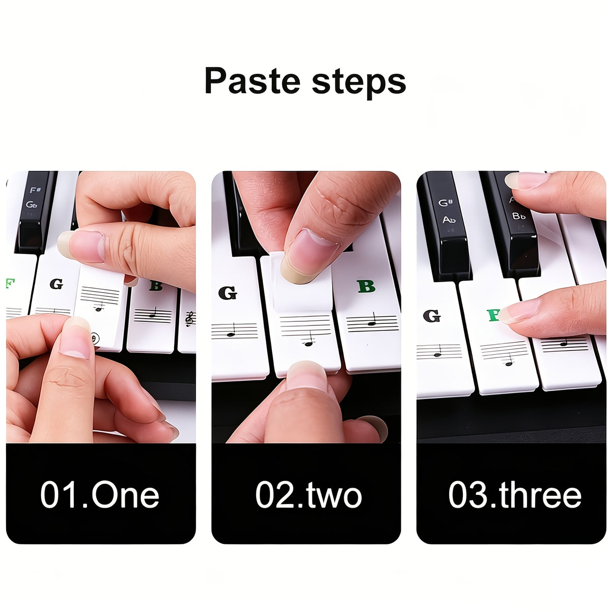 37 49 54 61 88 key piano keyboard stickers removable piano