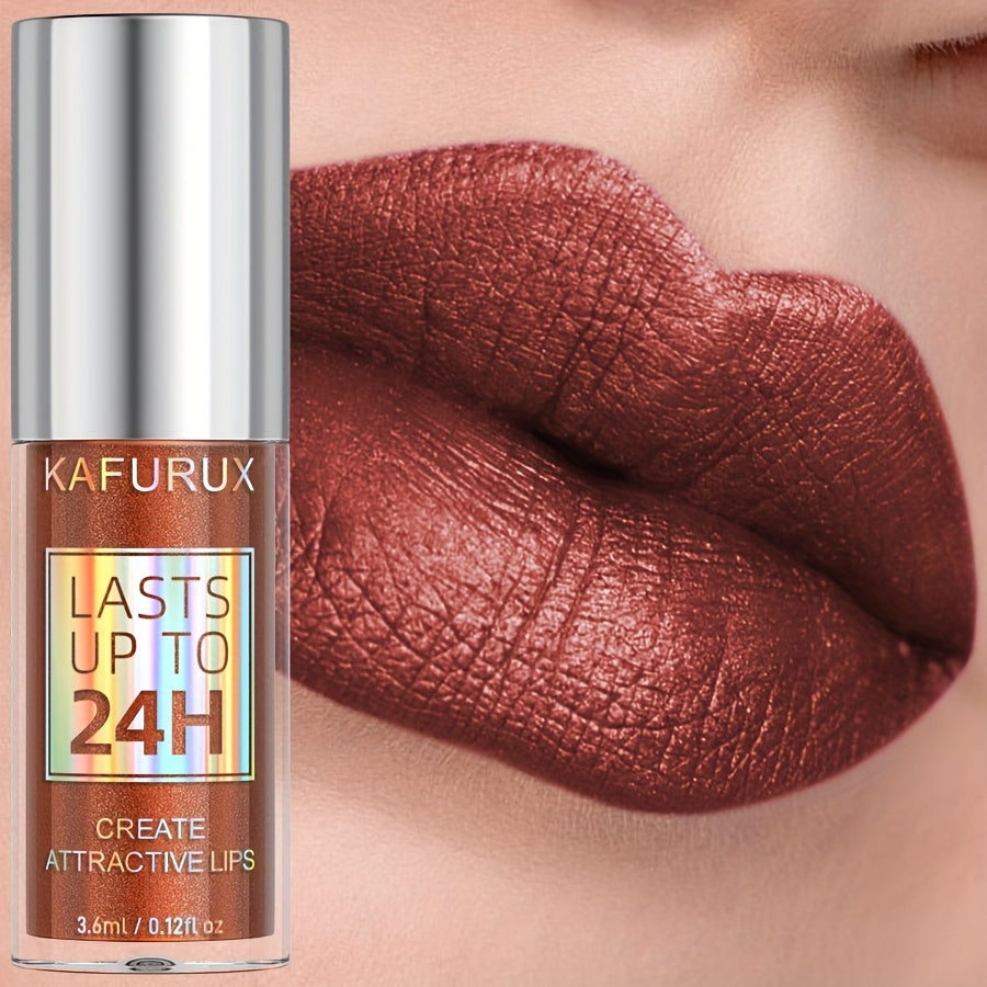 natural shiny sparkle reddish brown lip glaze vibrant colors