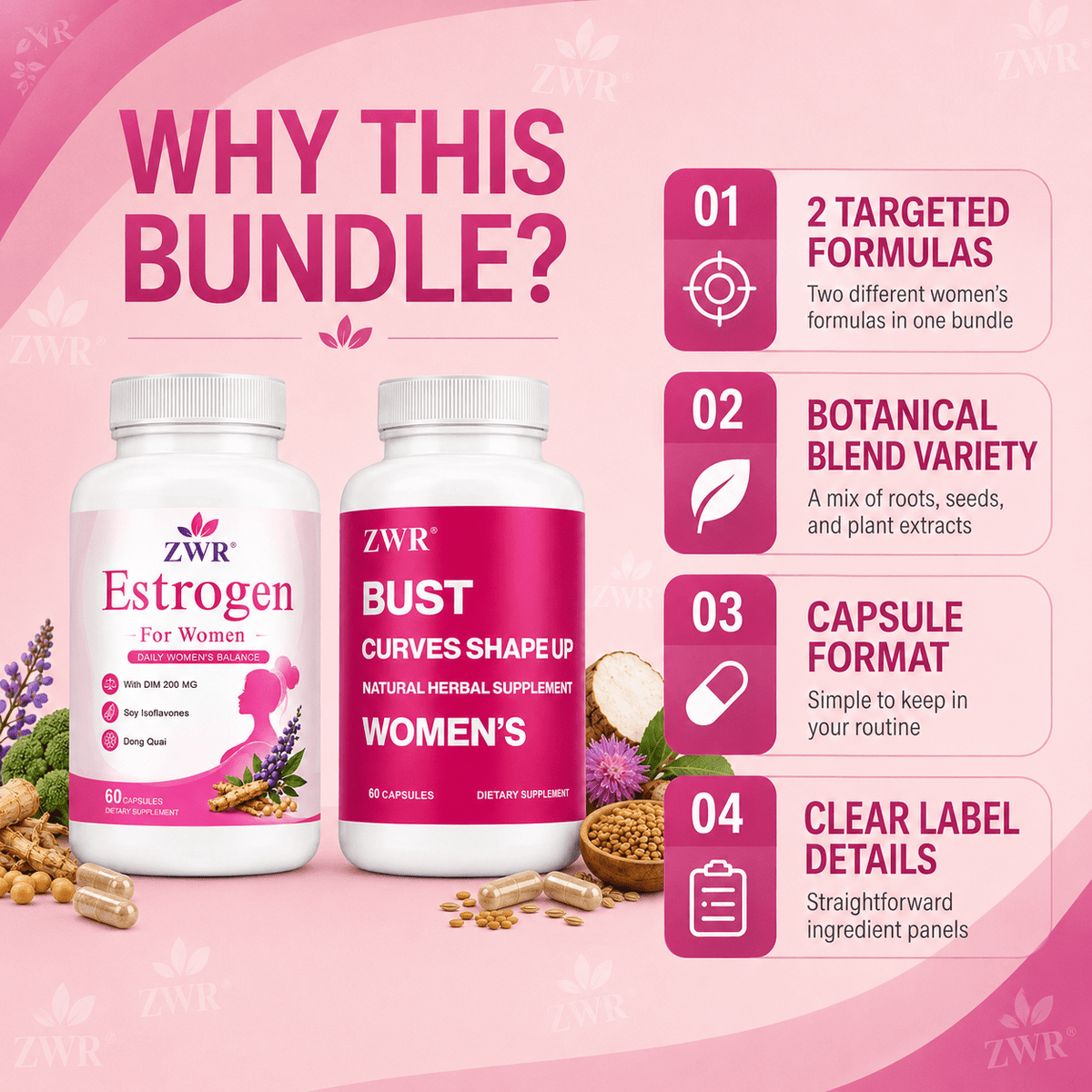 2pcs estrogen capsules bust health capsules premium herbal