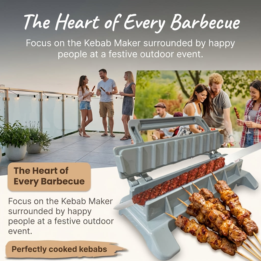 foldable kebab maker 1pc portable bbq skewer press grilling