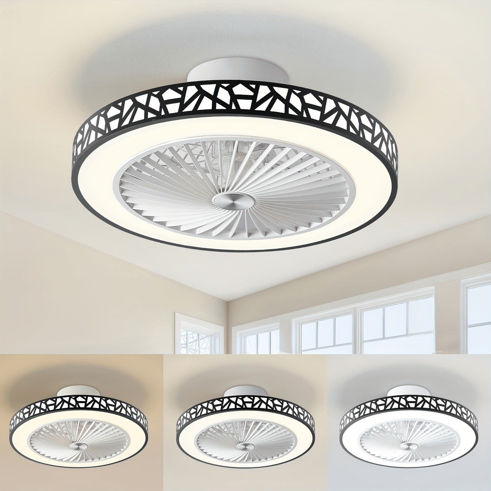 19 modern low profile ceiling fan 6   reversible