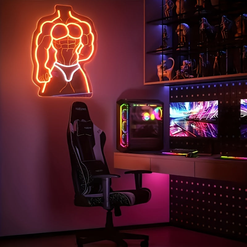 series   muscle men led neon sign