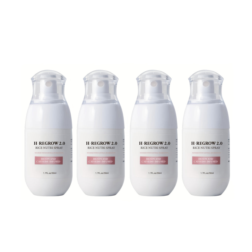 set 4 natural rice scalp sprays featuring hydrolyzed rice